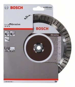 Алмазный отрезной круг Best for Abrasive 180 x 22,23 x 2,4 x 12 mm 2608602682